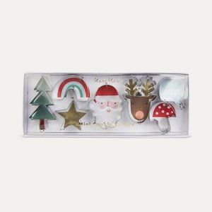 NIB SET 7 MERI MERI CHRISTMAS MINI COOKIE CUTTERS Reindeer Santa Tree Star +